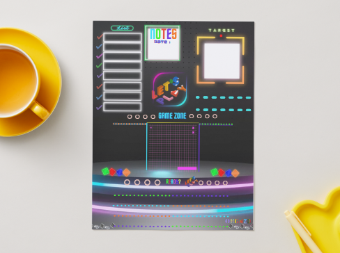 Black Lets Play Note Pad