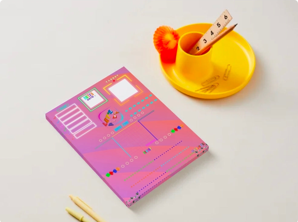 Pink Lets Play Note Pad