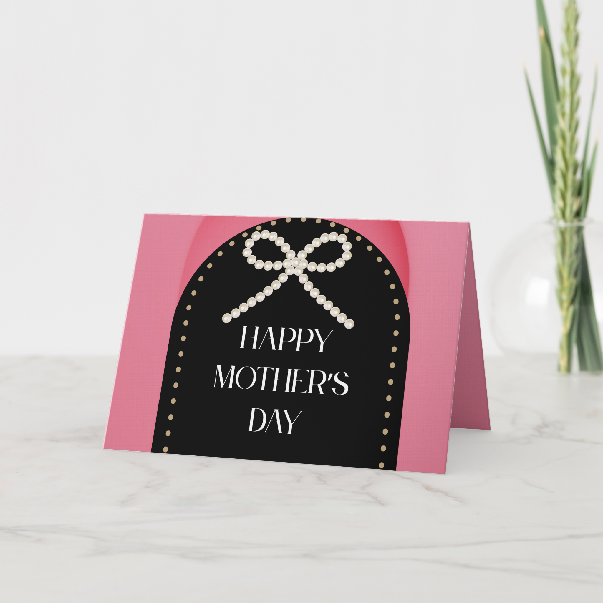 Pearl Bow Mother's Day Card