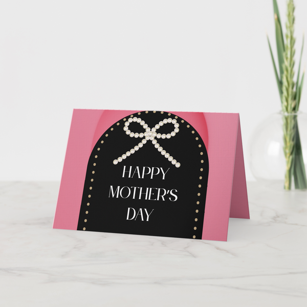 Pearl Bow Mother's Day Card